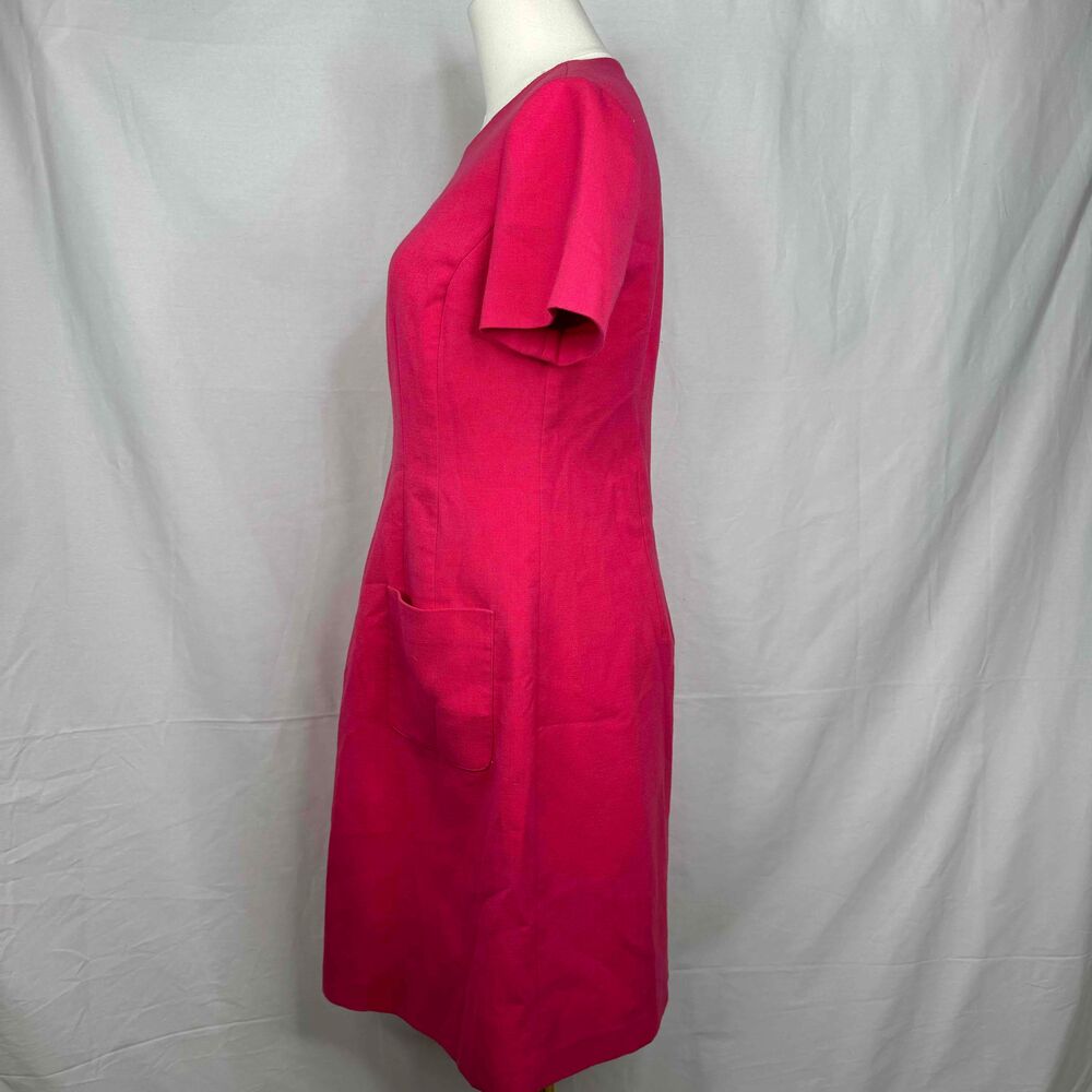 Eliza J Pink Short Dress Pink Sz 6 Round Neck Preppy Professional Barbie Spring - Picture 3 of 15